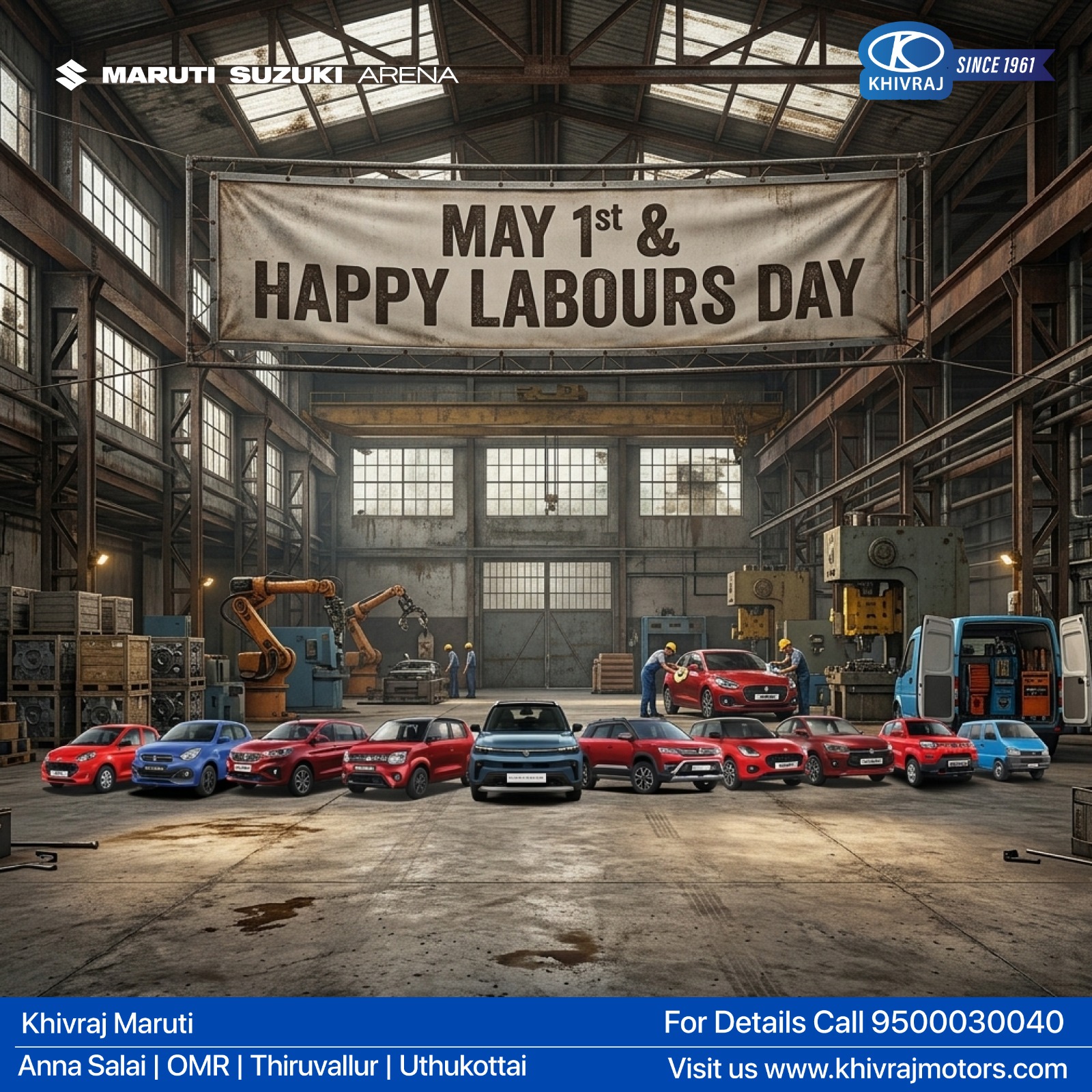 Happy Labour Day 2026 - Khivraj Motors Chennai Pvt Ltd